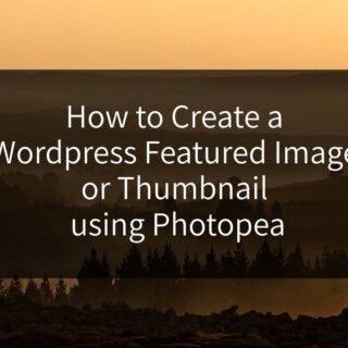 How to create Wordpress Thumbnail using Photopea